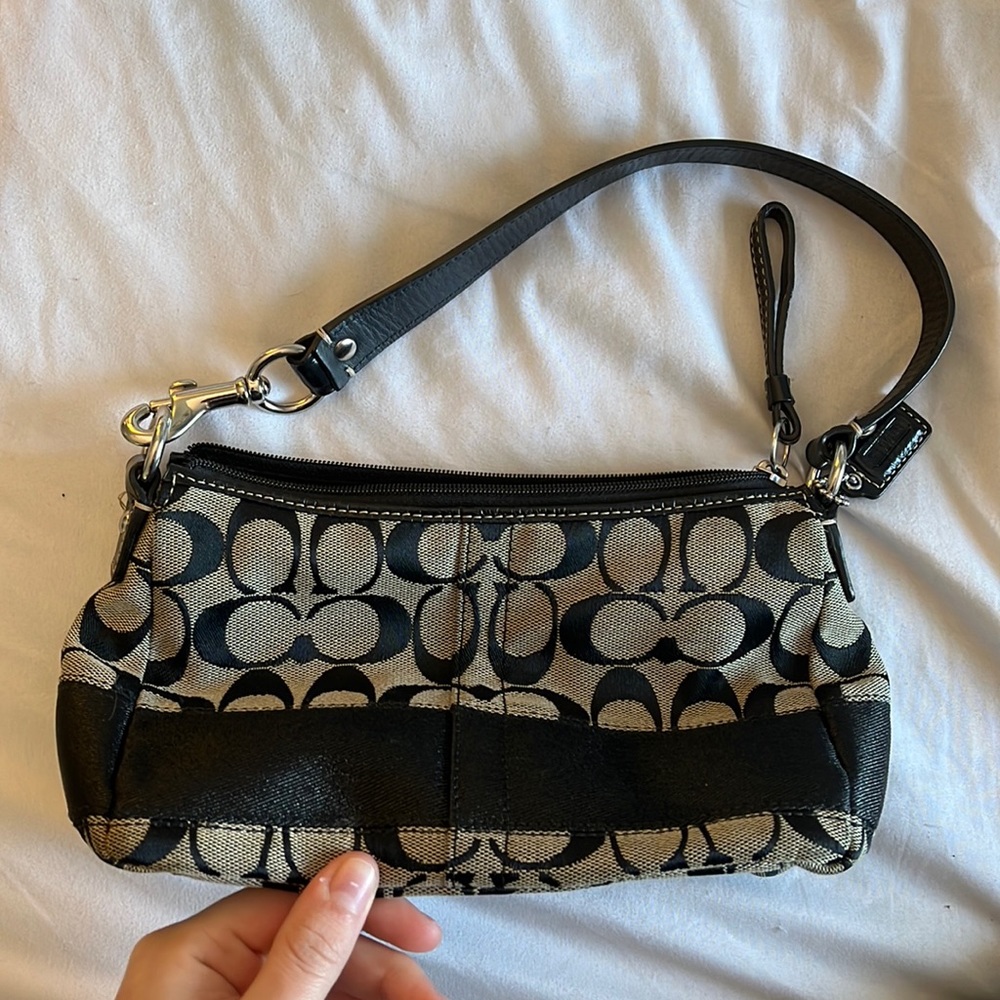 Black and Grey Coach HandBag
